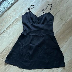 Urban Outfitters Black Silky Mini Dress